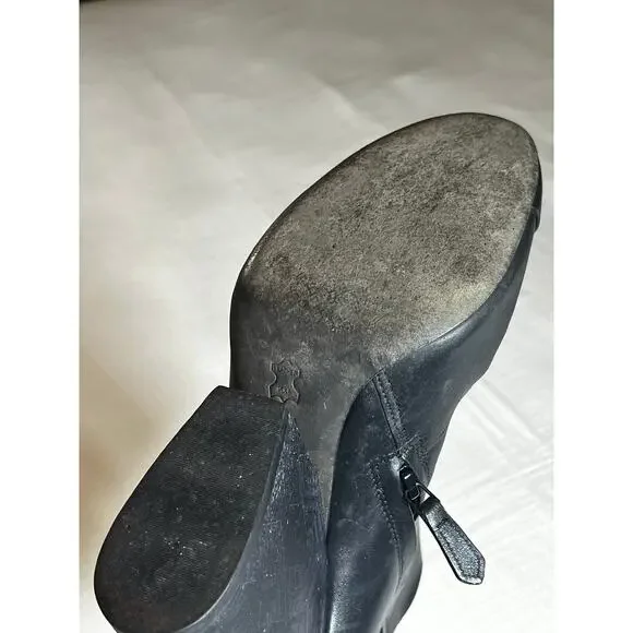 Tory Burch Black Leather 4" Heel Boots Women's Size 10M - Picture 6 of 8